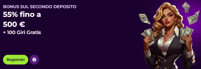 second deposit bonus